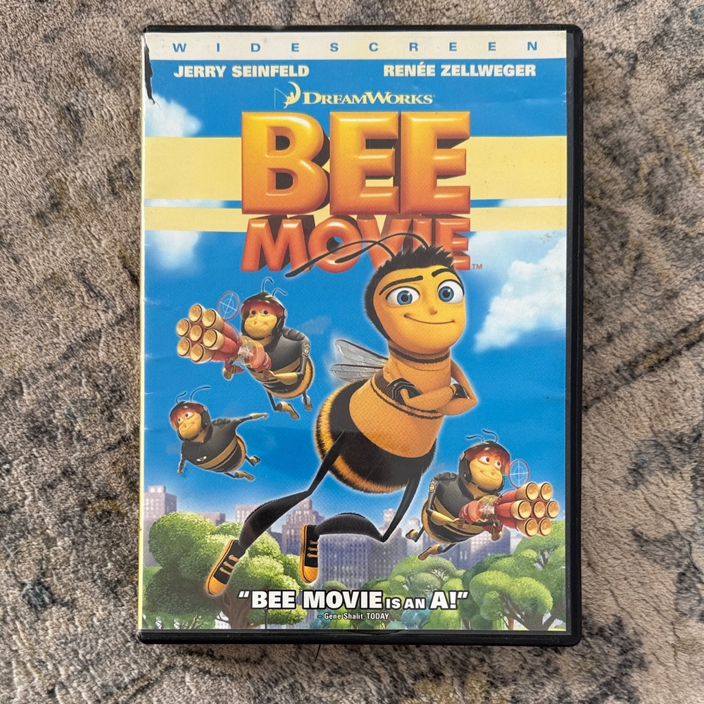 Dreamworks Bee Movie DVD with Yellow and Black Cover